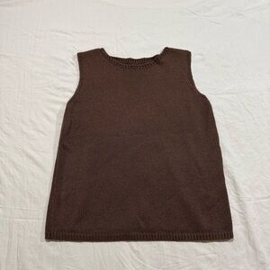 Brown Sleeveless Sweater